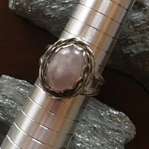 Silver with Rose Quartz Ring